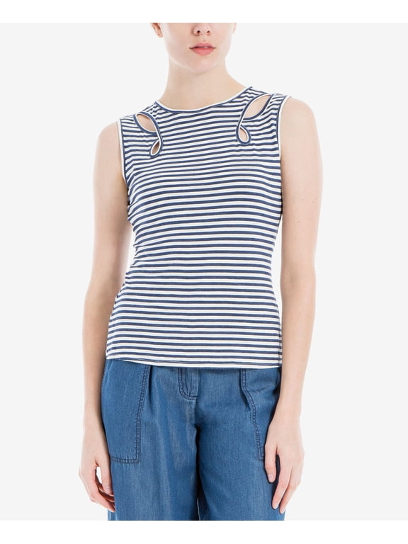 London Cutout Tank Top Womens shirt MSRP $48 Blue XL