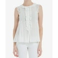 thumbnail image 1 of Max Studio London Lace Trim Ruffled Shirt White XS, 1 of 1