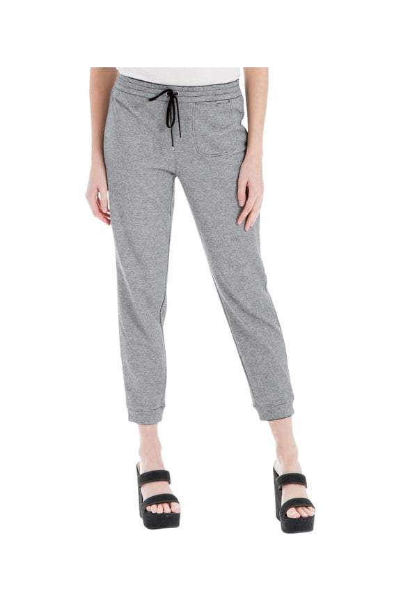 London Womens Cropped Athletic Sweatpants, Grey, Small