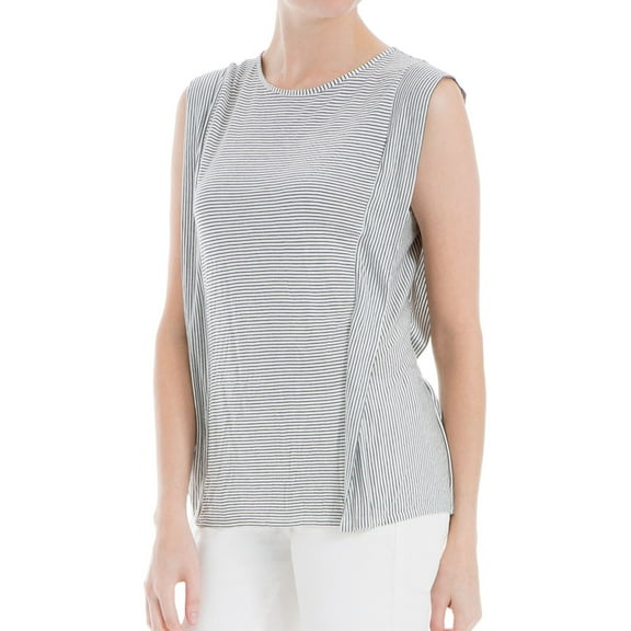 Max Studio London Womens Flutter Knit Blouse, Black, Small