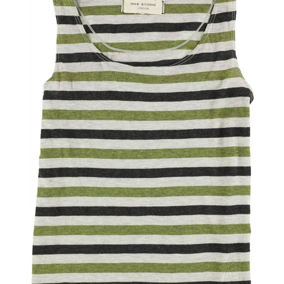 Max Studio London Womens Heathered Tank Top, Green, X-Small