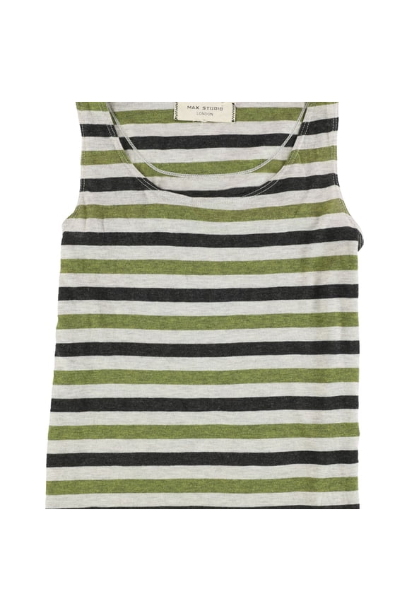 London Womens Heathered Tank Top, Green, X-Small