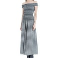 thumbnail image 1 of Max Studio London Womens Off-The-Shoulder Maxi Off-Shoulder Dress, Black, Small, 1 of 7