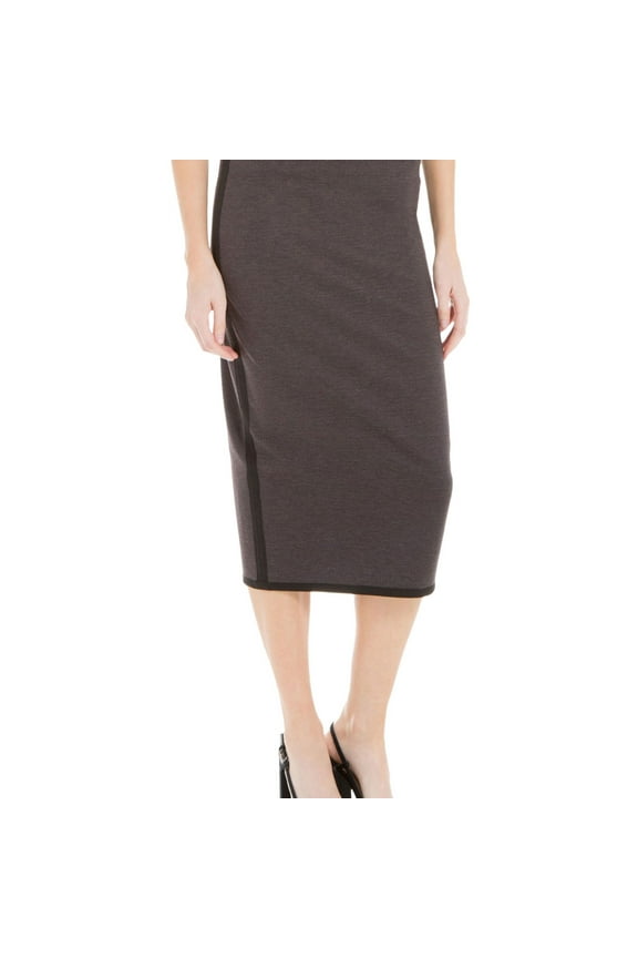 London Womens Phoebe Midi Pencil Dress, Grey, Medium