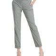 thumbnail image 1 of Max Studio London Womens Printed Straight-Leg Dress Pants, Grey, 2, 1 of 5