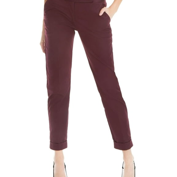 Max Studio London Womens Roxanne Casual Cropped Pants, Purple, 14