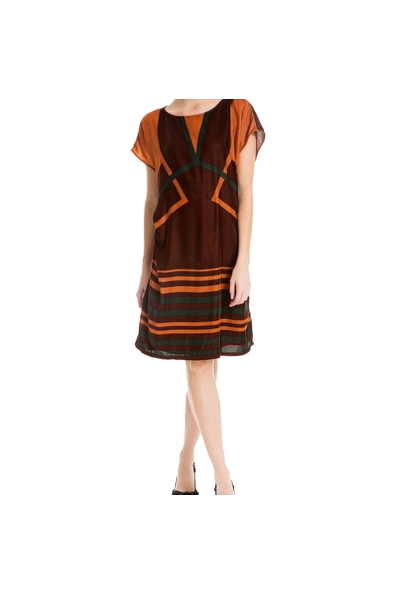 London Womens Roxanne Tunic Dress, Red, Small