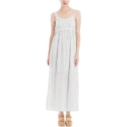 Max Studio London Womens Ruffled Maxi Dress, White, Large
