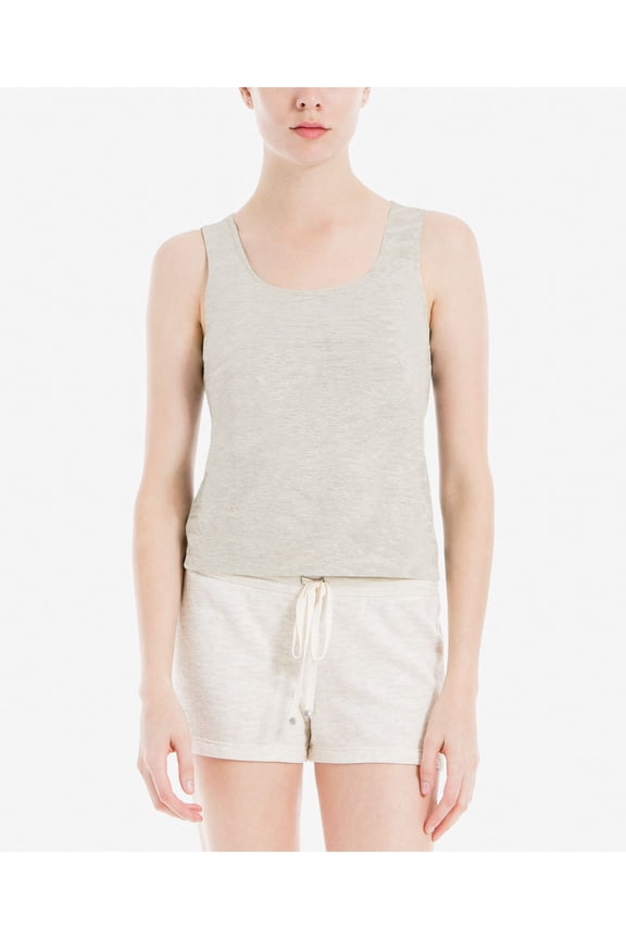 London Womens Solid Tank Top, Grey, X-Small