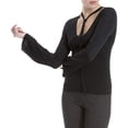 thumbnail image 1 of Max Studio London Womens Tie Neck Knit Blouse, 1 of 3