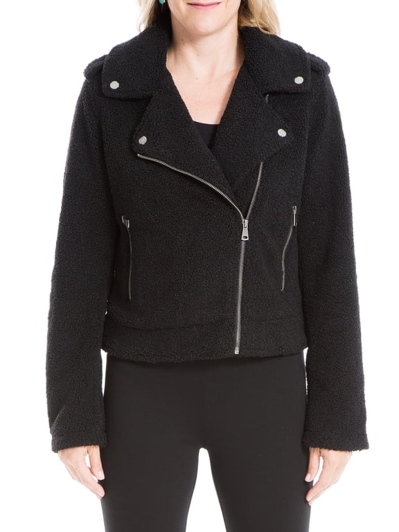 Women's Faux Fur Cozy Moto Jacket