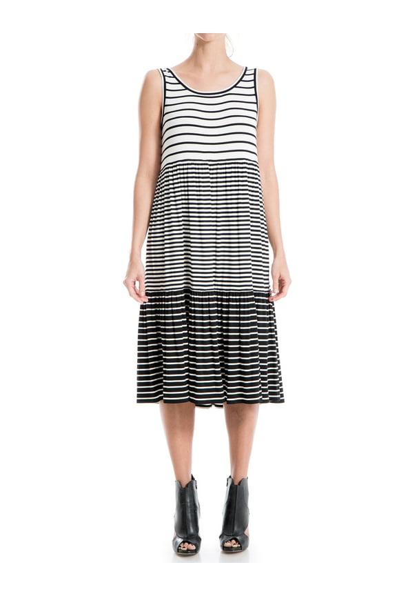 Women's Sleeveless Midi Empire Jersey Dress