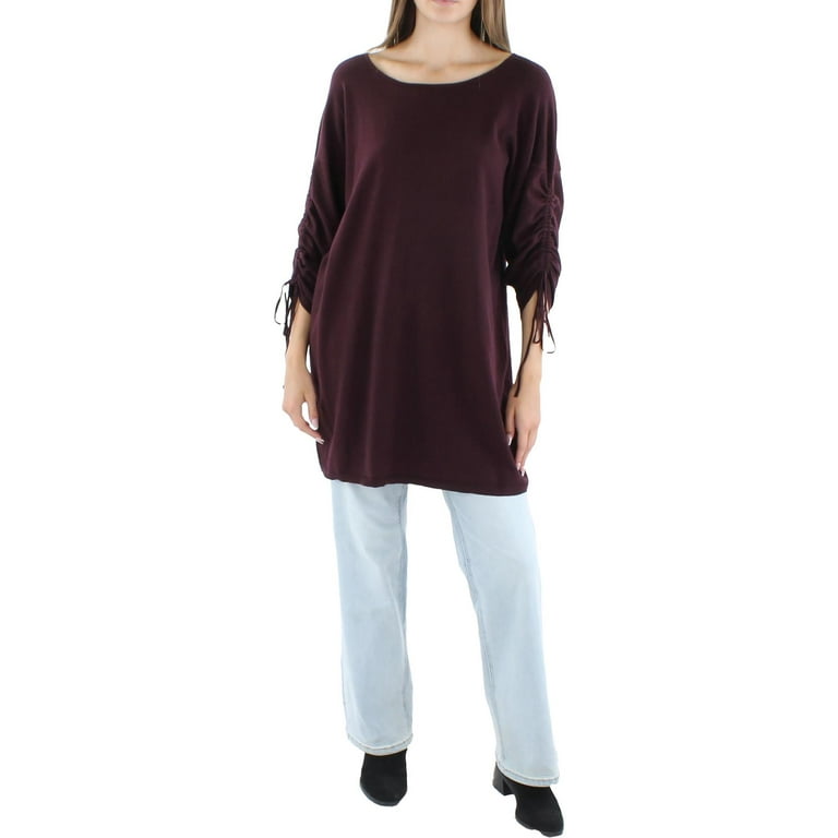 Max Studio Womens Ruched Midi Sweaterdress Walmart