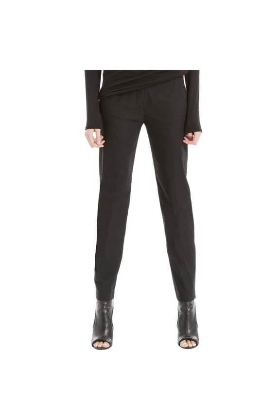 $88 Womens New 1326 Black Flat Front Wear To Work Pants 8 B+B