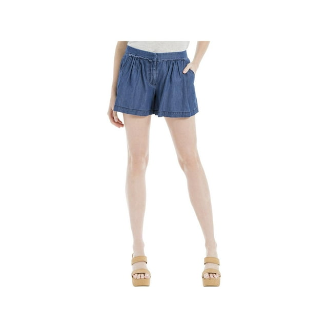 Max Studio Womens Tencel Blend Gathered Casual Shorts