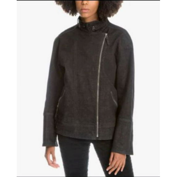 Max Studio london demon moto Women's Black Jacket Size M