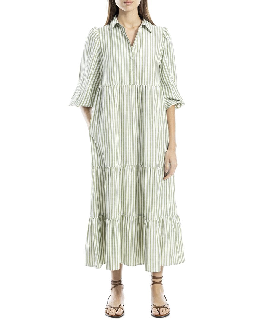 slim fit dress slacks Mew Mews Halston Long Sleeve Ruched Split Maxi Dress
