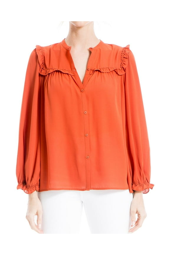 womens Blouse, m, Tan