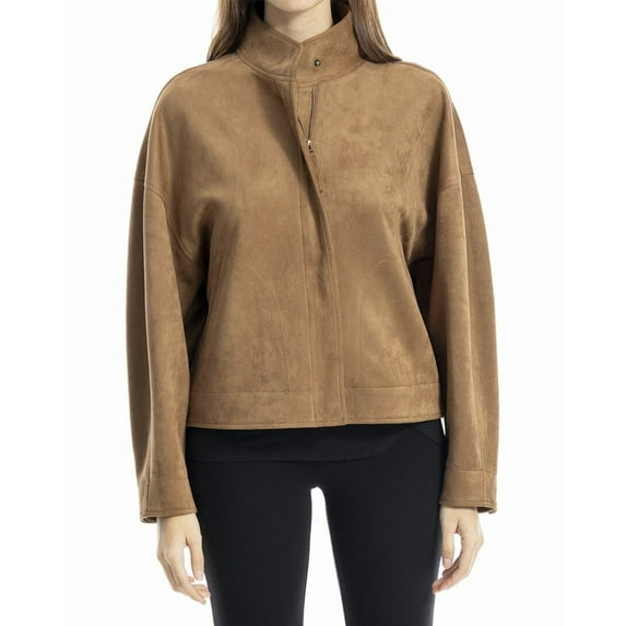 Max Studio womens Bomber Jacket, l, Brown