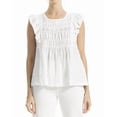 thumbnail image 1 of Max Studio womens  Cap Sleeve Lace Insert Blouse, XL, White, 1 of 3
