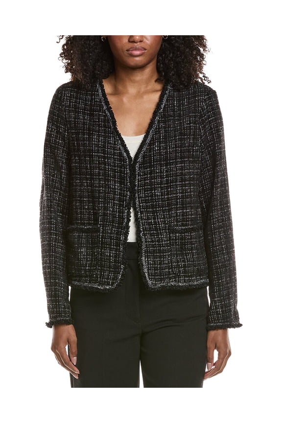 womens  Chenille Tweed Jacket, l