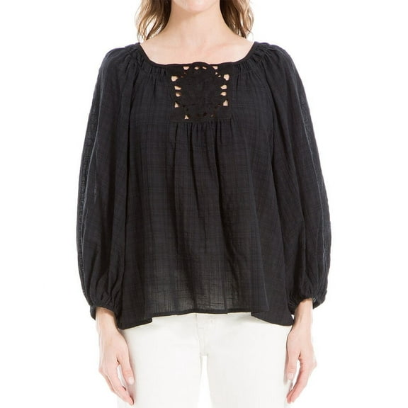 Max Studio womens  Crochet Neck Top, xs