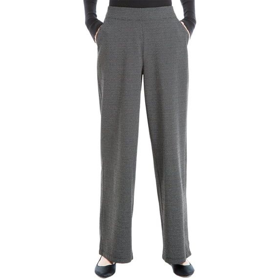 Max Studio womens Double Knit Easy Leg Trouser, m, Black