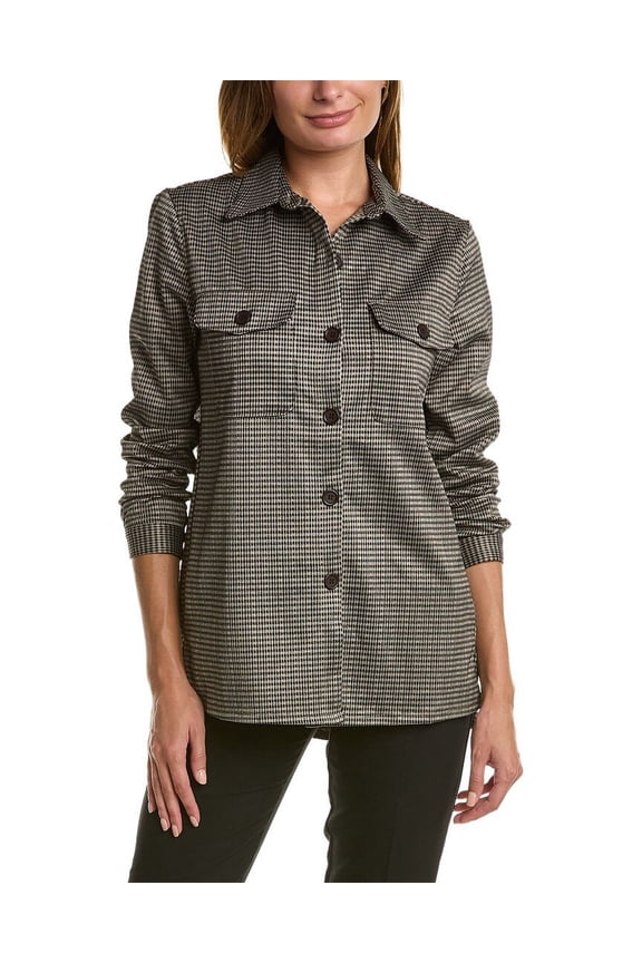 womens Double Knit Shacket, XS