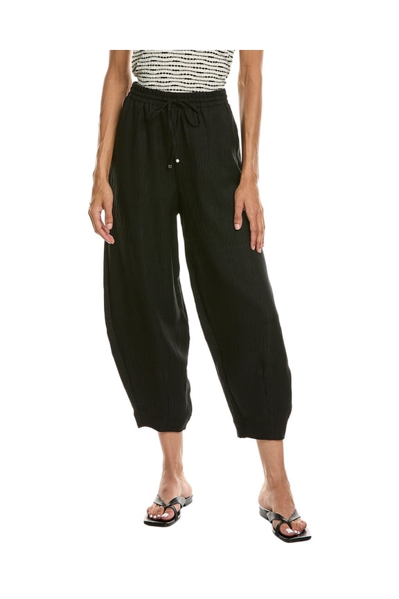 womens Drawstring Lantern Pant, s, Black