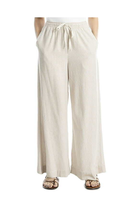 womens  Drawstring Linen-Blend Pant, xs