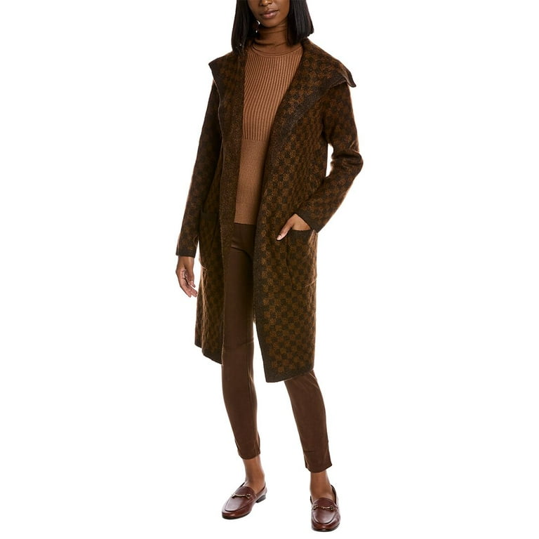 Max Studio womens Duster Coat, L, Brown