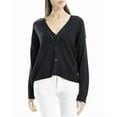 thumbnail image 1 of Max Studio womens  Linen-Blend Cardigan, XL, Black, 1 of 3
