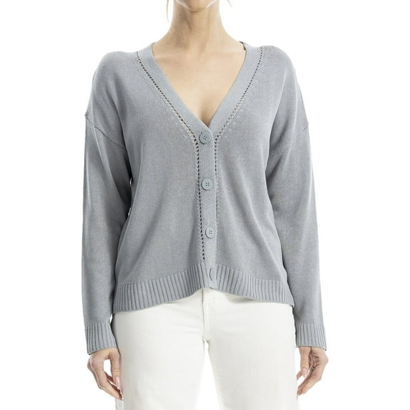 Max Studio womens  Linen-Blend Cardigan, l