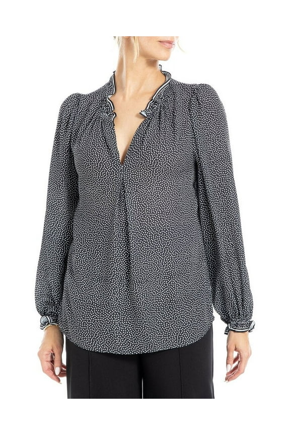 womens  Long Smock Blouse, s, Black