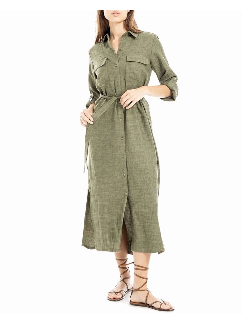 Max Studio womens Maxi Shirt Dress, XL, Green - Walmart.com Max Studio womens Maxi Shirt Dress, XL, Green - Walmart.com