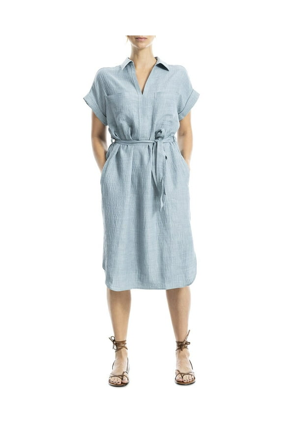 womens Midi Shirt Dress, xs