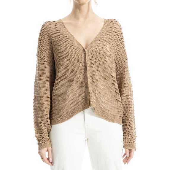 Max Studio womens Open Weave Cardigan, XL