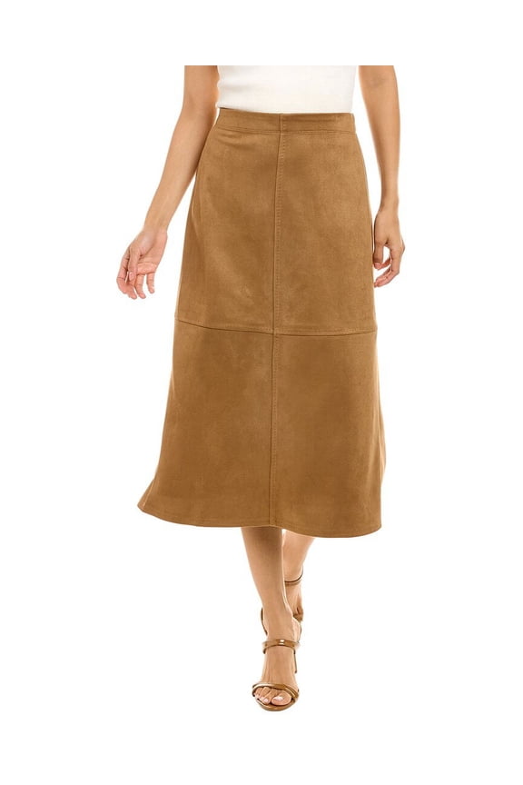 womens Pieced A-Line Skirt, XL, Brown