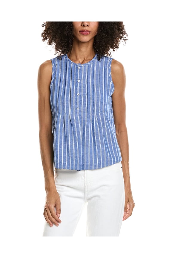 womens  Pleated Button Front Blouse, xs, White