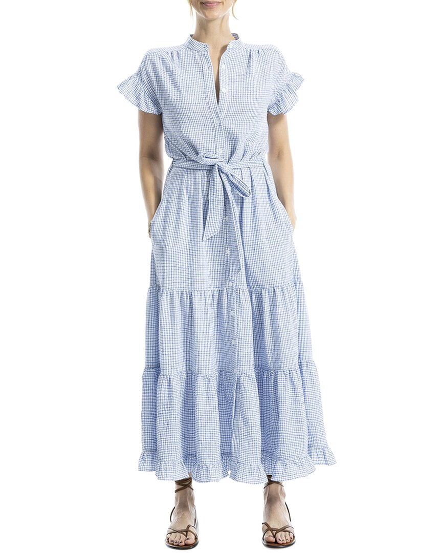 Max Studio Women's Ruffle Wrap Dress - V-Neck With Tie Waist
