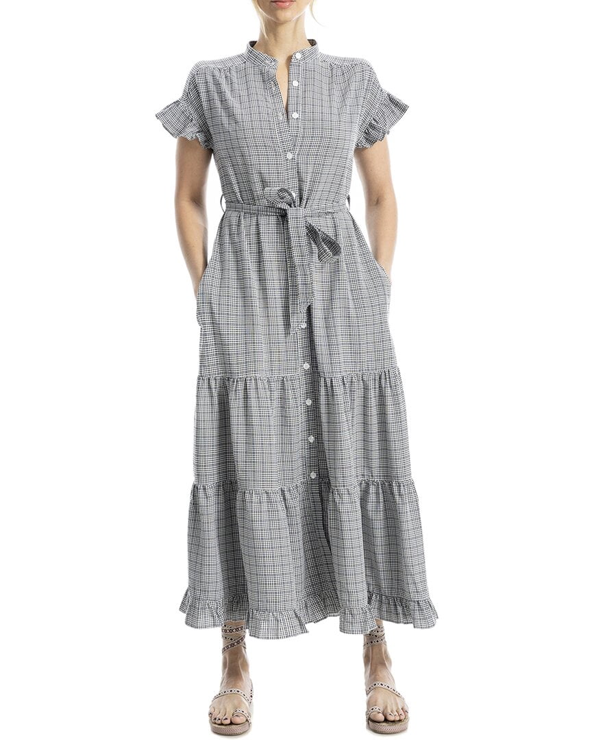 Max Studio Women's Ruffle Wrap Dress - V-Neck With Tie Waist, Ruffle Sleeves