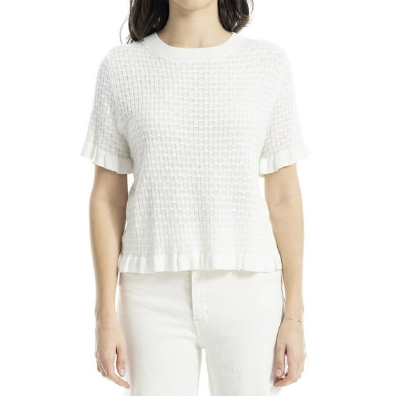 Max Studio womens Ruffle Hem Sweater, XL