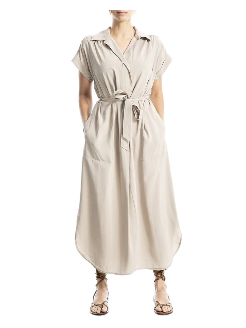 max studio london maxi dress Max Studio Dresses | Max Studio London Tiered Maxi Dress 2x Navy Puff Sleeve Cinched Elastic Waist | Color: Blue | Size: 2x