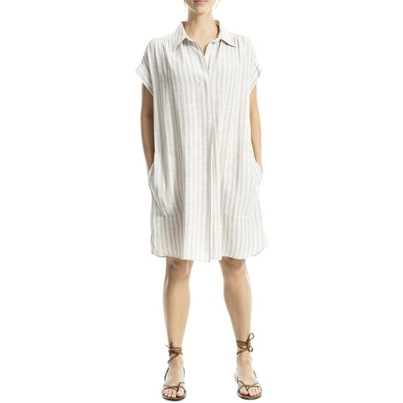 Max Studio womens Shirtdress, m, White