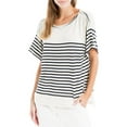 thumbnail image 1 of Max Studio womens  Stripe Top, m, 1 of 3