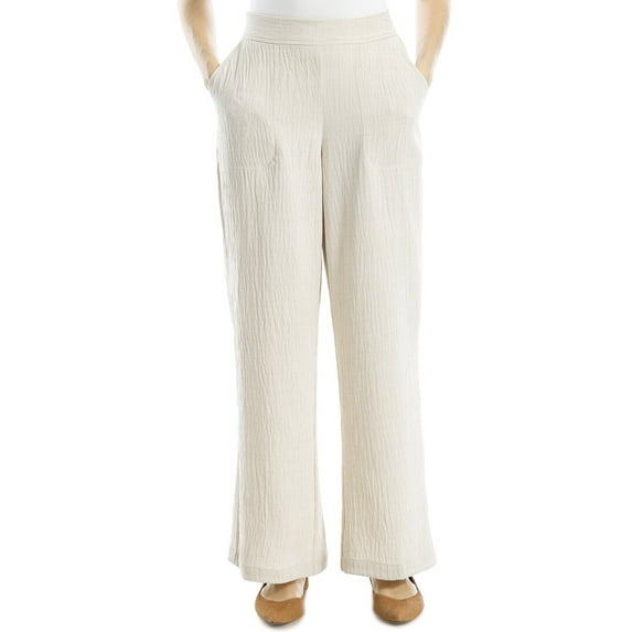 Max Studio womens Textured Woven Wide Leg Pant, l