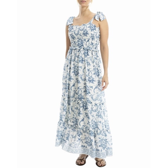 Max Studio womens Tiered Maxi Dress, XL, Blue