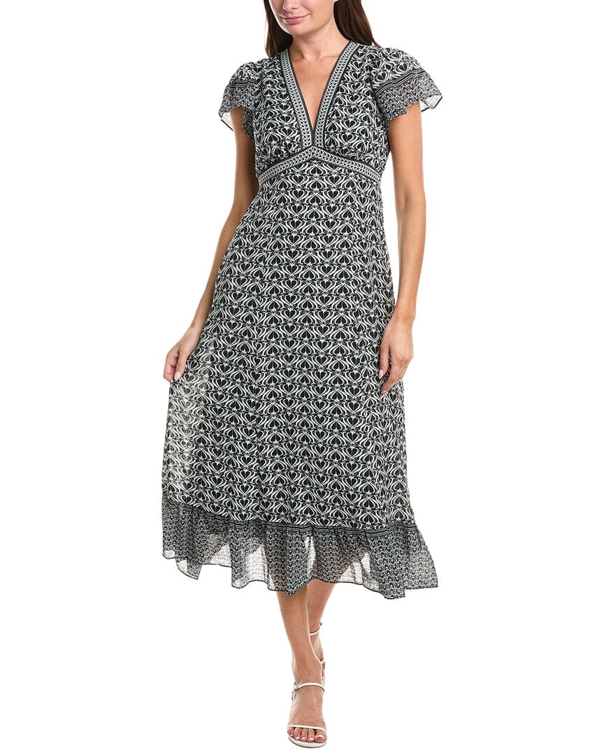max studio ruffle sleeve midi dress Ruffle Sleeve Tiered Maxi Dress (Women)