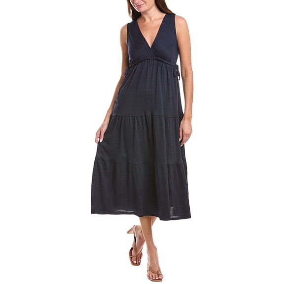 Max Studio womens  V-Neck Tiered Maxi Dress, s