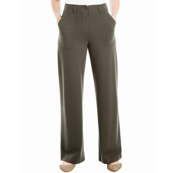 Max Studio womens  Wide Leg Button Front Ponte Pant, l